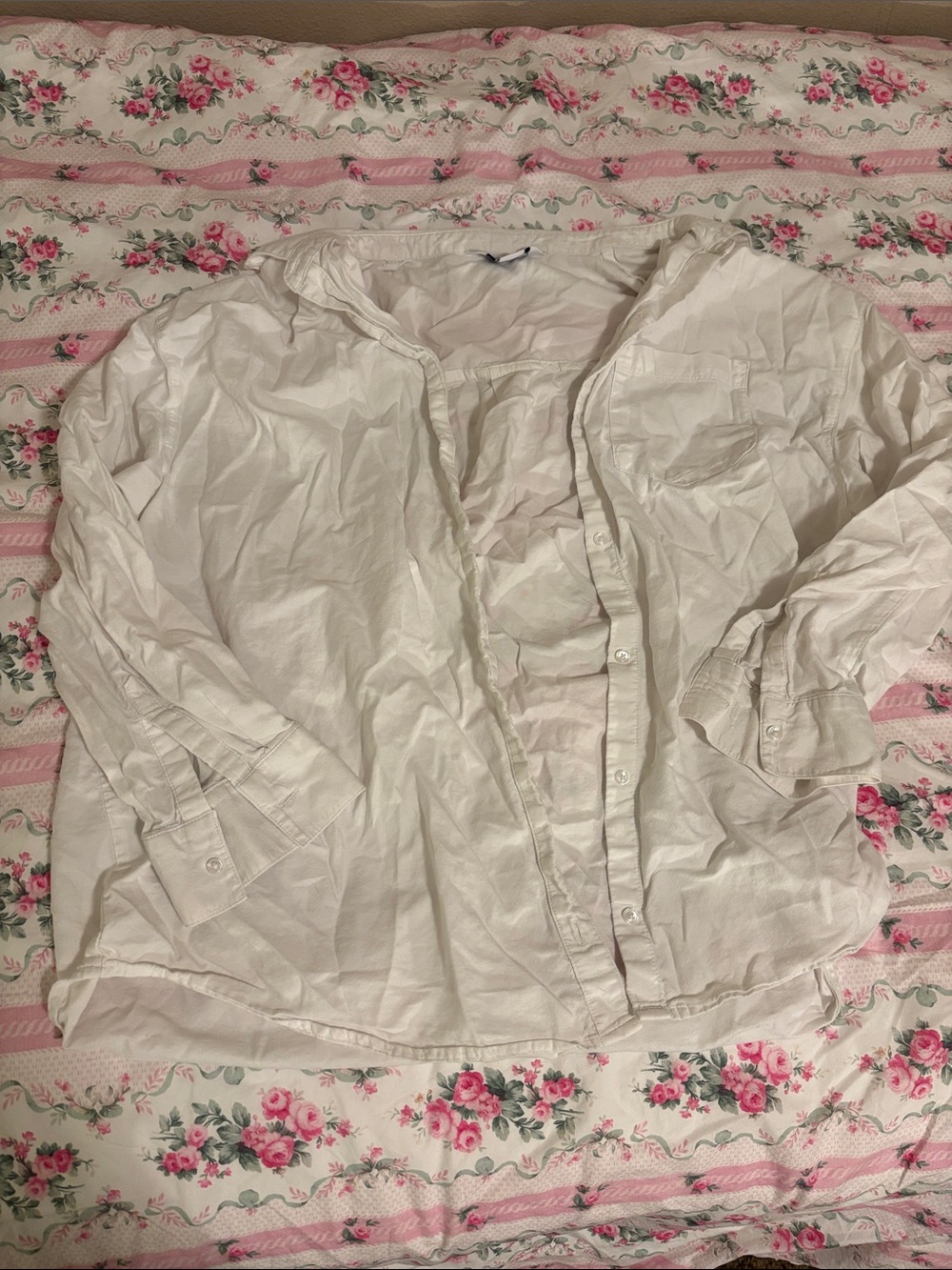Old Navy White Button Front Top